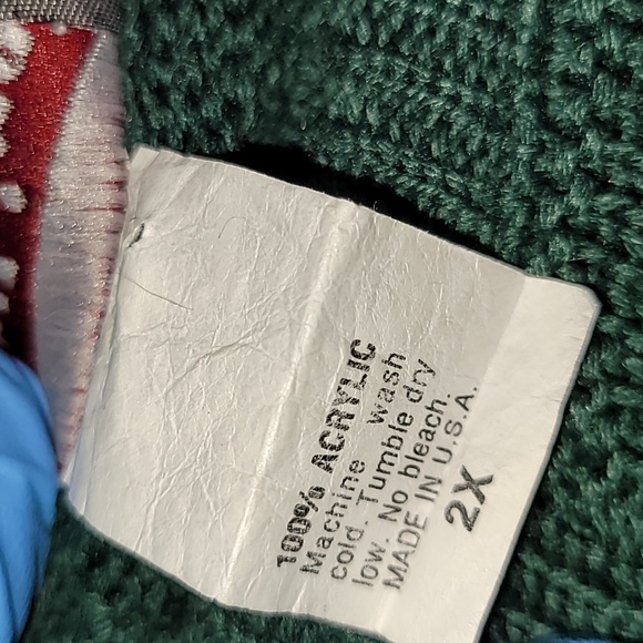 Vintage. Made in USA. Mathias. 💯 Acrylic crewneck pullover. Textured.Women's 2X - Picture 3 of 16